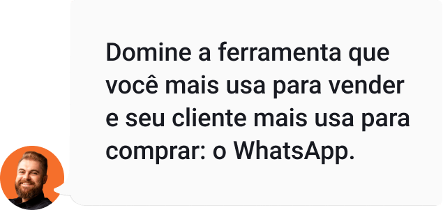 Conversa de vendas no WhatsApp