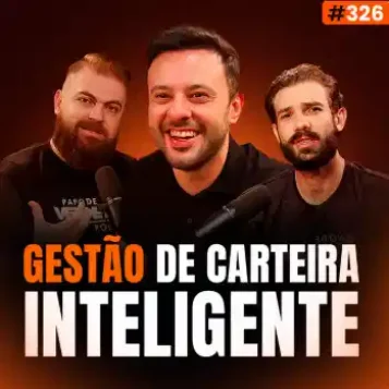 Capa do podcast Papo de Vendedor na cor laranja escuro com a foto do convidado, Matheus Pagani, ao centro. Abaixo, o título, na cor branca e laranja, Gestão de Carteira Inteligente.